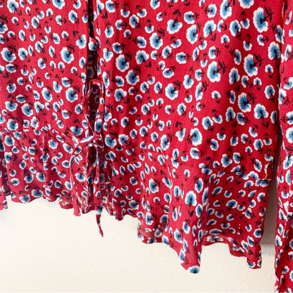 Revolve Rails 'Beaux' Floral Peplum Style Blouse, Tie Waist - Picture 10 of 10